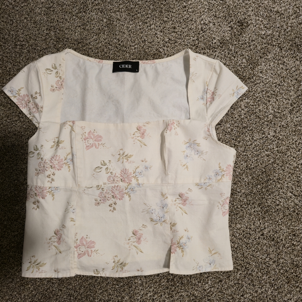 Cider Cream Floral Blouse